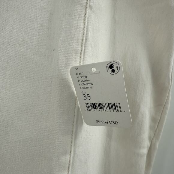 WE THE FREE x FREE PEOPLE Curvy Jeans Size 35 NWT White Denim Plus Curvy Raw Hem - Picture 5 of 16